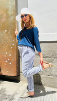 Pantalón rayas azules